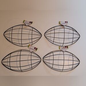 4 Football Wreath Frames 3D Metal For Wreath Making Crafts